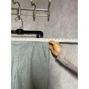 J Crew Shorts Men 38 Green Linen Cotton‎ Rivington Chino Casual Bermuda Hybrid